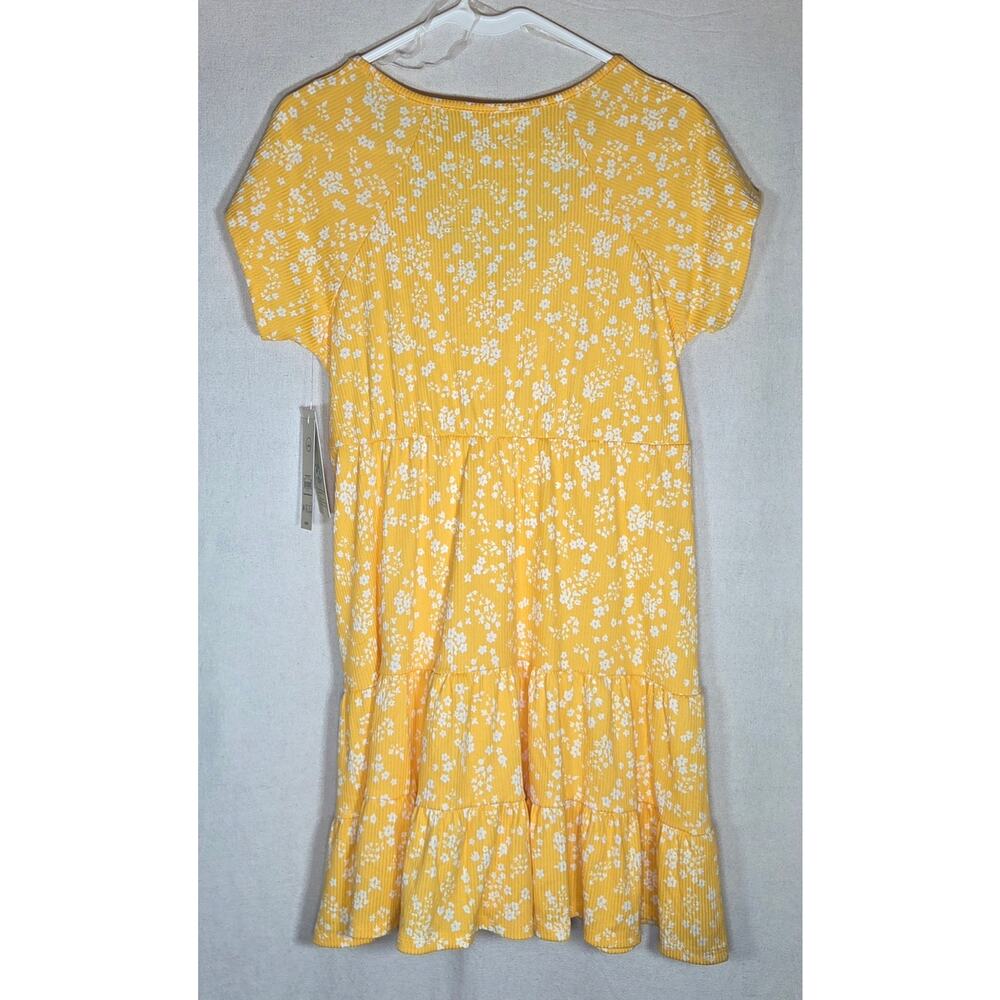 NWT No Boundaries Babydoll Mini Dress Sunray Yellow Size L 12-14 Women's Juniors - Picture 2 of 9